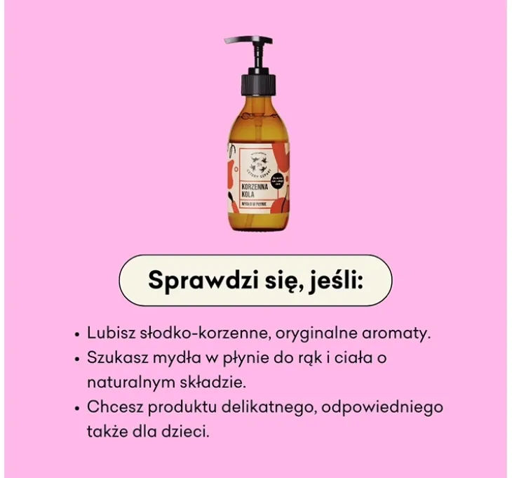 Mydlarnia Cztery Szpaki mydło w płynie Korzenna Kola 300 ml