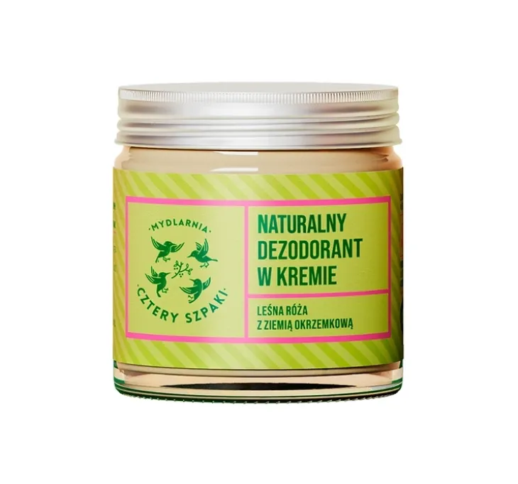 Mydlarnia Cztery Szpaki naturalny dezodorant w kremie z dodatkiem sody Leśna Róża 60 ml