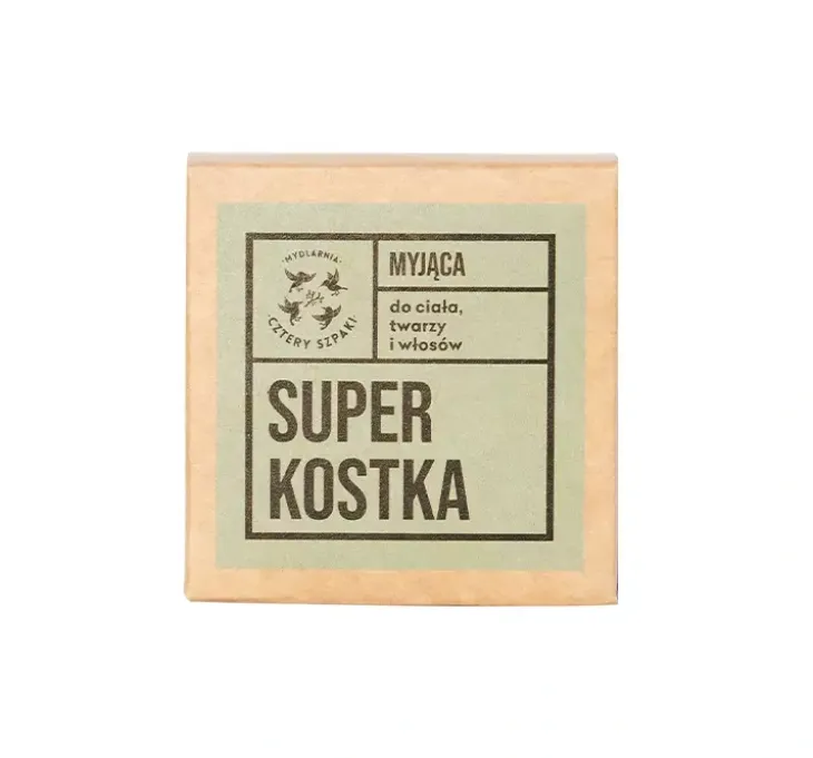 Mydlarnia Cztery Szpaki super kostka myjąca do ciała twarzy i włosów 75g