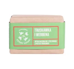 Mydlarnia Cztery Szpaki truskawka i werbena mydło naturalne z peelingiem 110g