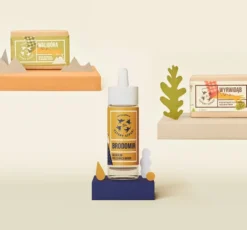 Mydlarnia Cztery Szpaki zestaw prezentowy kosmetyków naturalnych dla mężczyzn Mężny olejek do brody i zarostu Brodomir 30 ml + mydło Wyrwidąb 110 g + mydło Waligóra 110 g