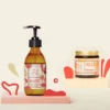 Mydlarnia Cztery Szpaki zestaw prezentowy kosmetyków naturalnych Miłość mydło w płynie 300 ml + świeca do masażu 120 ml