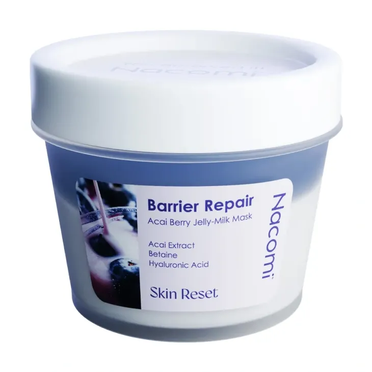 Nacomi Barrier Repair Acai Berry Jelly Milk Mask Skin Reset regenerująca maska do twarzy 80 ml