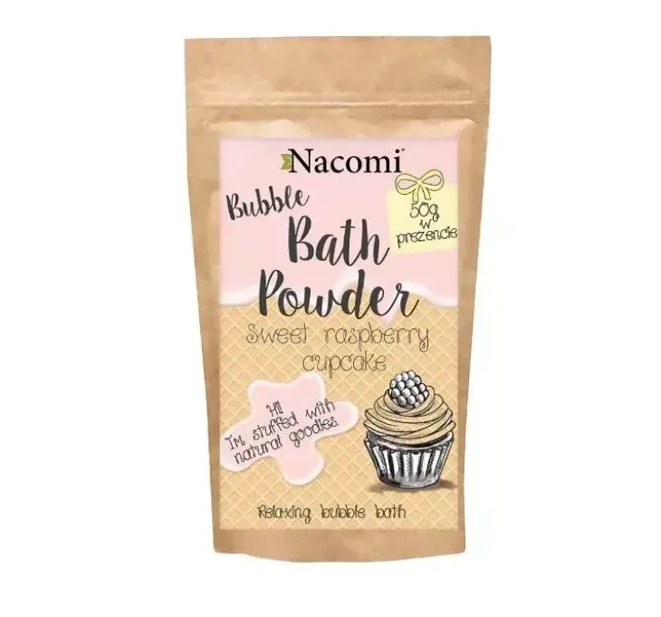 Nacomi Bubble puder do kąpieli Malinowa Babeczka 150 ml