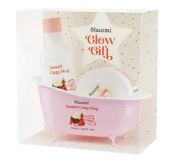 Nacomi Glow Gift Sweet Cozy Hug zestaw dla kobiet masło do ciała Sweet Cozy Hug 100 ml + żel pod prysznic Sweet Cozy Hug 300 ml