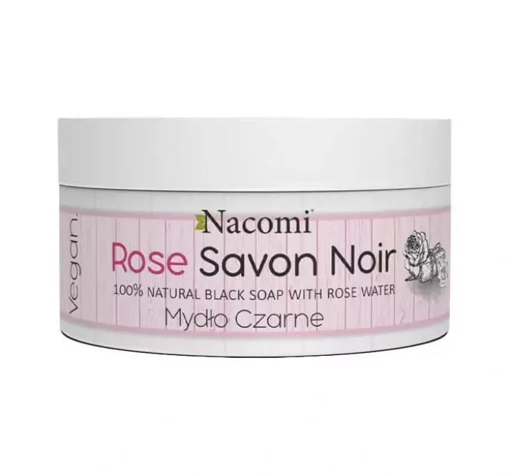 Nacomi mydło 100% naturalne czarne Savon Noir Rose 125 g