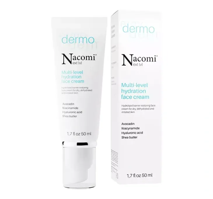 Nacomi Next Level Dermo krem ekstremalnie nawilżający na 2 poziomach 50 ml