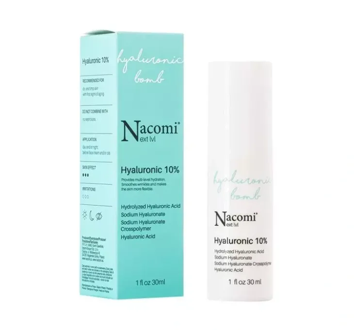 Nacomi Next Level Hyaluronic Bomb kwas hialuronowy 10% serum do twarzy 30 ml