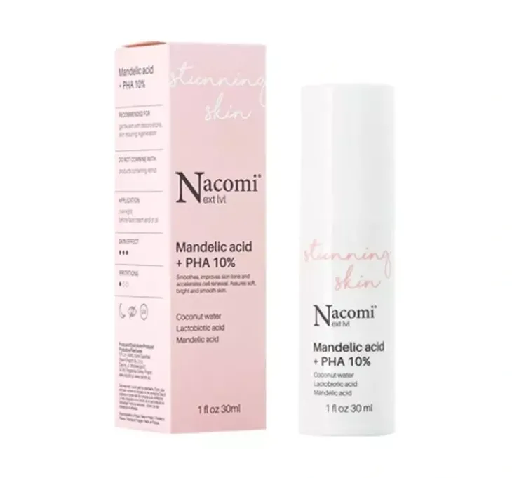 Nacomi Next Level Stunning Skin kwas migdałowy 10% + PHA serum do twarzy 30 ml