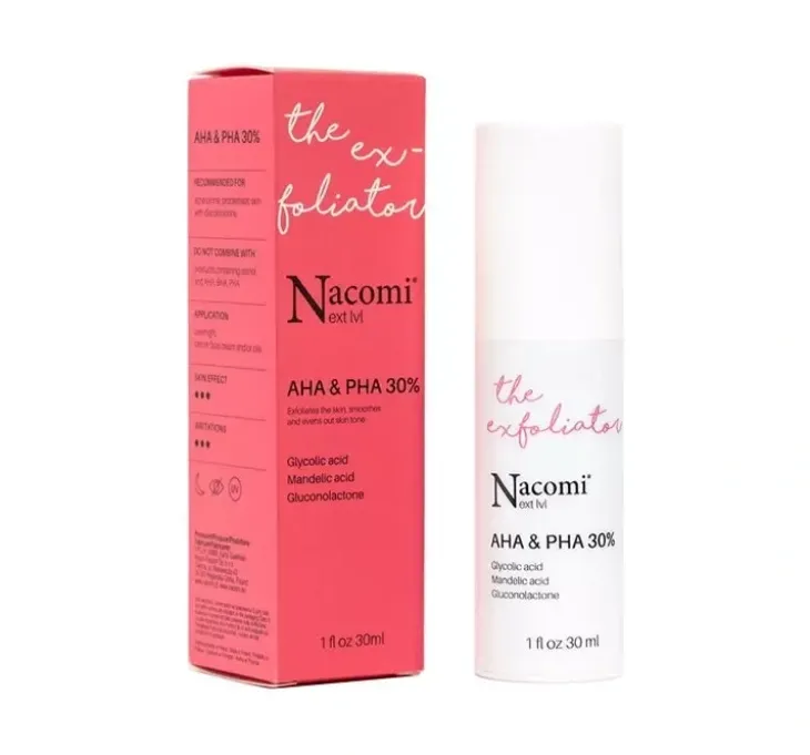 Nacomi Next Level The Exfoliator AHA & PHA 30% peeling kwasowy w formie serum do twarzy 30 ml
