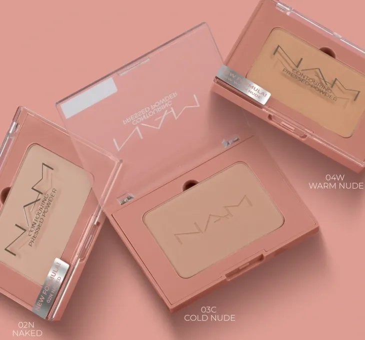 NAM prasowany puder do konturowania twarzy 03C Cold Nude 10 g