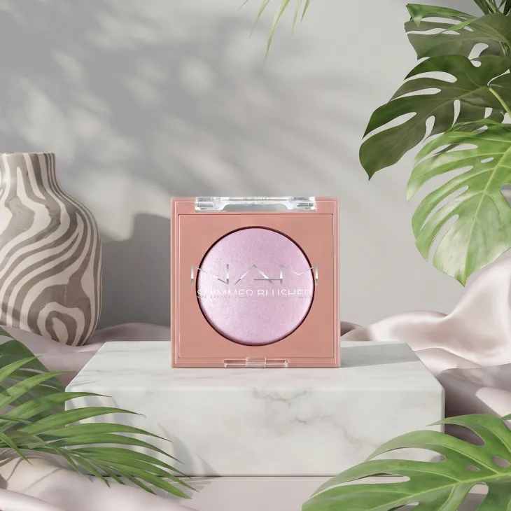 NAM Shimmer Blusher rozświetlający róż do policzków 04 Icy Lavender 4 g