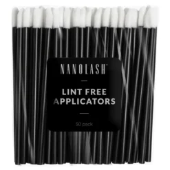 Nanolash Lint Free Applicators welurowe aplikatory do rzęs i brwi 50 sztuk