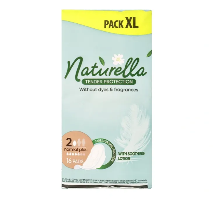 Naturella Tender Protection normal plus podpaski higieniczne ze skrzydełkami 16 sztuk