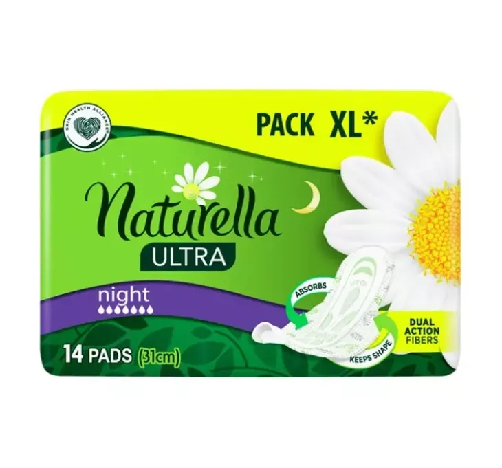 NATURELLA ULTRA NIGHT 31 CM PODPASKI HIGIENICZNE ZE SKRZYDEŁKAMI 14 SZTUK