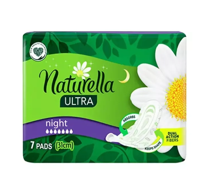 NATURELLA ULTRA NIGHT 31 CM PODPASKI HIGIENICZNE ZE SKRZYDEŁKAMI 7 SZTUK