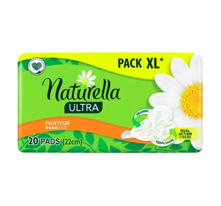 NATURELLA ULTRA NORMAL 22 CM PODPASKI HIGIENICZNE ZE SKRZYDEŁKAMI 20 SZTUK