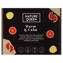 Nature Queen Warm & Calm zestaw naturalnych olejków eterycznych 3 x 10 ml + kominek zapachowy