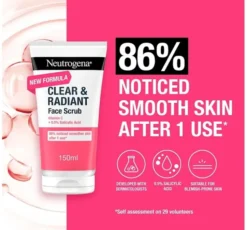 Neutrogena Clear& Radiant odświeżający peeling do twarzy 150 ml