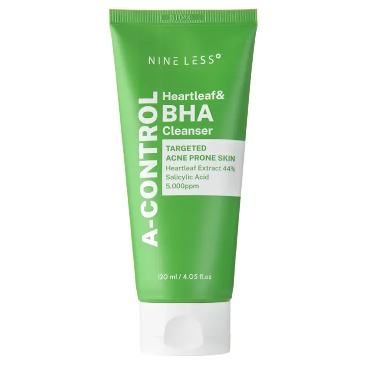 Nine Less A-Control Heartleaf & BHA Cleanser złuszczająca emulsja do mycia twarzy 120 ml