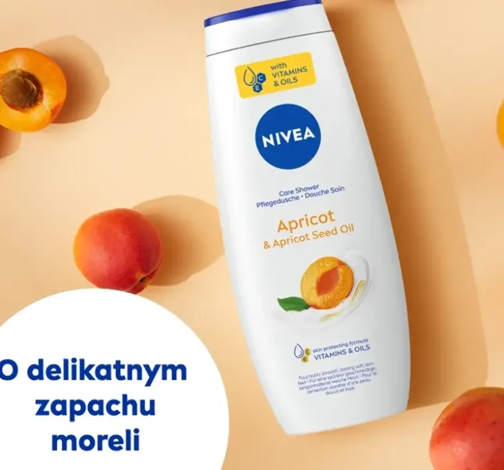 NIVEA Apricot&Apricot Seed Oil pielęgnujący żel pod prysznic o zapachu kwiatów moreli 500 ml