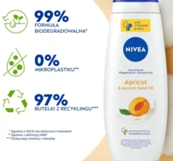 NIVEA Apricot&Apricot Seed Oil pielęgnujący żel pod prysznic o zapachu kwiatów moreli 500 ml