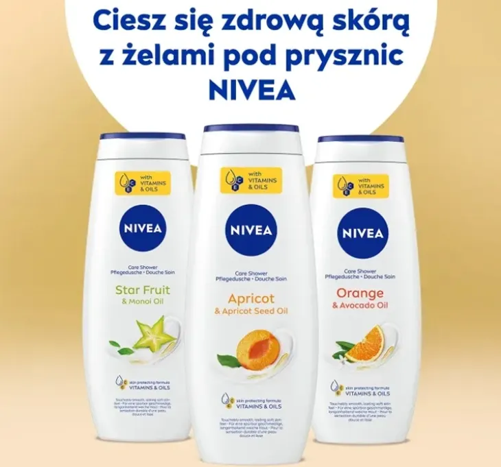 NIVEA Apricot&Apricot Seed Oil pielęgnujący żel pod prysznic o zapachu kwiatów moreli 500 ml