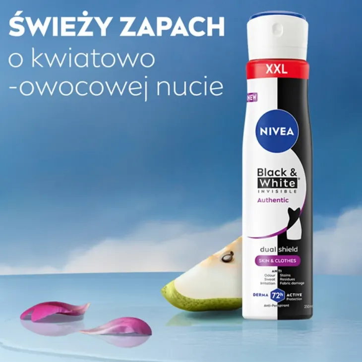 NIVEA Black & White Invisible Authentic antyperspirant w sprayu 250 ml