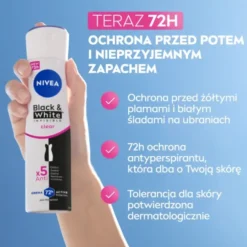 NIVEA Black&White Invisible Clear antyperspirant w sprayu dla kobiet 150 ml