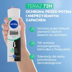 NIVEA Black&White Invisible Fresh antyperspirant w sprayu dla kobiet 150 ml
