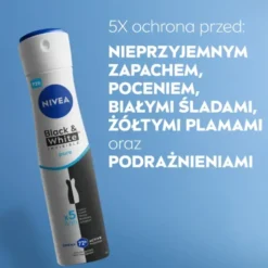 NIVEA Black&White Invisible Pure antyperspirant w sprayu dla kobiet 250 ml