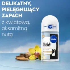 NIVEA Black&White Invisible Silky Smooth antyperspirant roll-on dla kobiet 50 ml