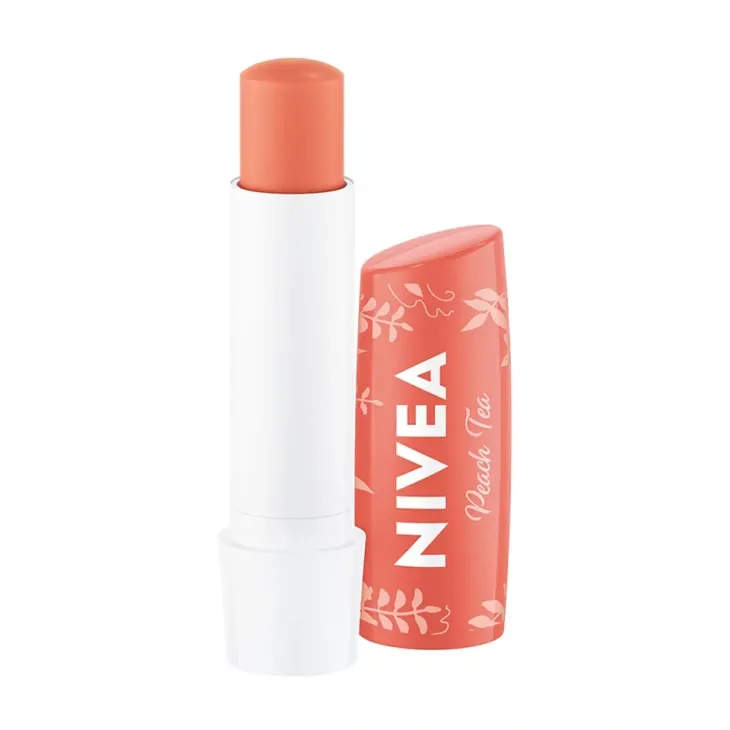 NIVEA Bridgerton Edition pielęgnująca pomadka do ust Peach Tea Penelope & Colin 4,8 g