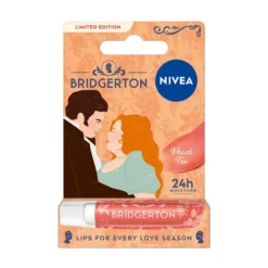 NIVEA Bridgerton Edition pielęgnująca pomadka do ust Peach Tea Penelope & Colin 4,8 g