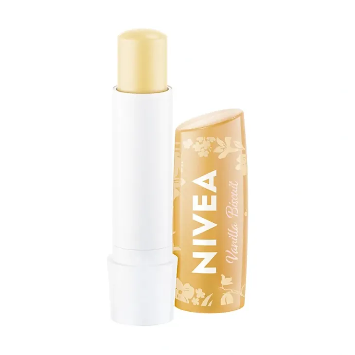 NIVEA Bridgerton Edition pielęgnująca pomadka do ust Vanilla Biscuit Sophie & Benedict 4,8 g