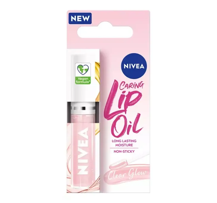 NIVEA Caring Lip Oil pielęgnujący olejek do ust Clear Glow 5,5 ml