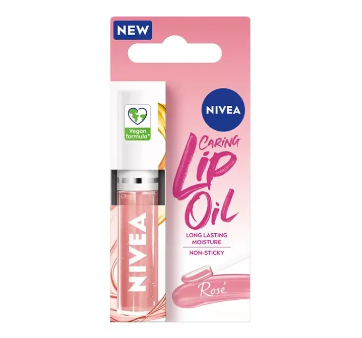 NIVEA Caring Lip Oil pielęgnujący olejek do ust Rose 5,5 ml