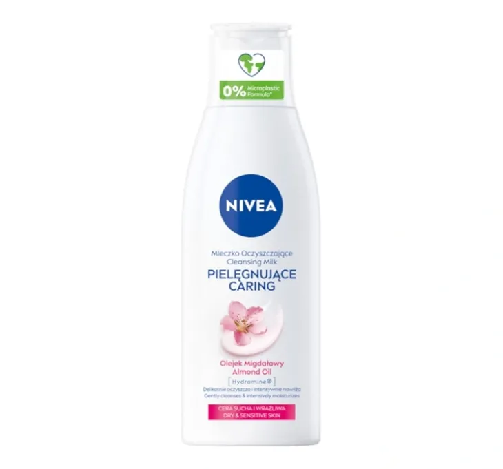 NIVEA Caring mleczko oczyszczające pielęgnujące do cery suchej i wrażliwej 200 ml