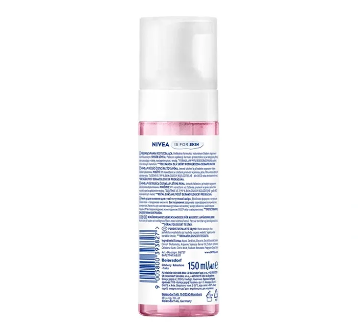NIVEA Caring pielęgnująca pianka do oczyszczania twarzy 150 ml