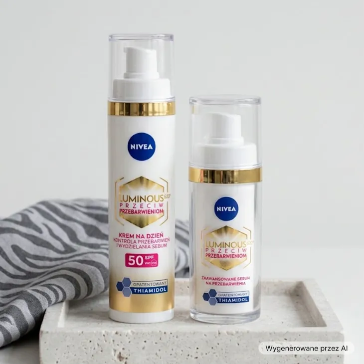 NIVEA Cellular Luminous630 2 Pack zestaw krem na dzień SPF50 40 ml + serum na przebarwienia 30 ml