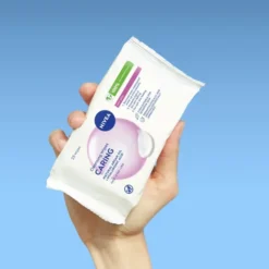 NIVEA Cleansing Wipes Caring pielęgnujące mokre chusteczki oczyszczające olejek arganowy i kwas hialuronowy 25 sztuk