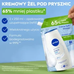 NIVEA Creme Soft pielęgnujący kremowy żel pod prysznic refill 500 ml