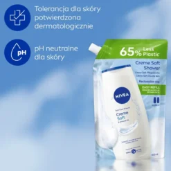NIVEA Creme Soft pielęgnujący kremowy żel pod prysznic refill 500 ml