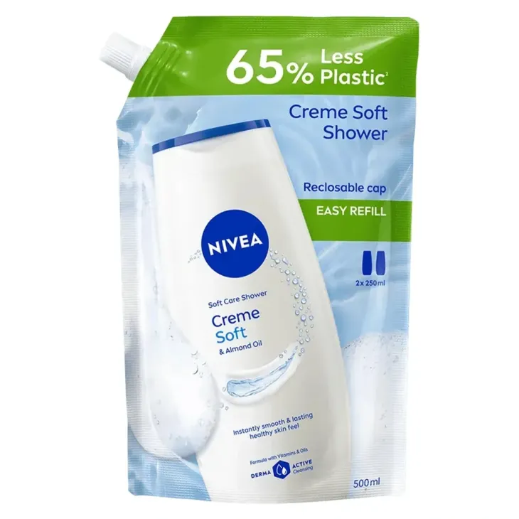 NIVEA Creme Soft pielęgnujący kremowy żel pod prysznic refill 500 ml
