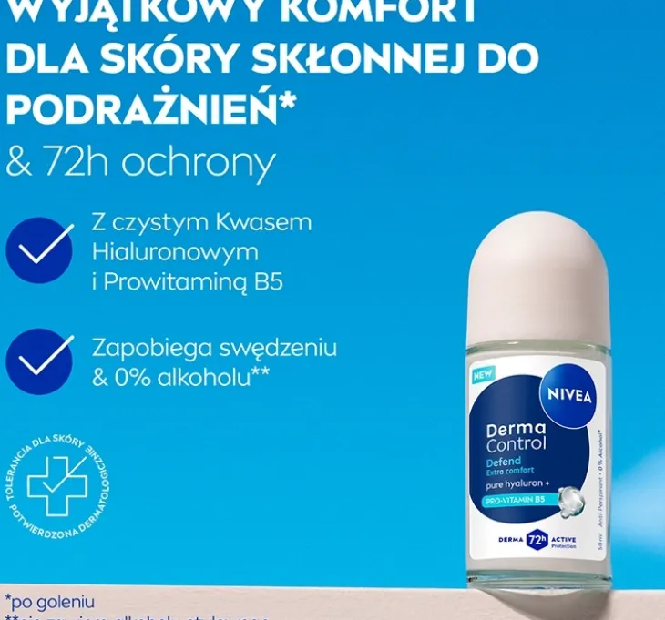 NIVEA Derma Control antyperspirant w kulce dla kobiet Defend 50 ml