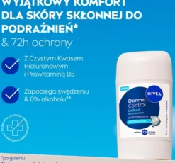 NIVEA Derma Control antyperspirant w sztyfcie dla kobiet Defend 50 ml