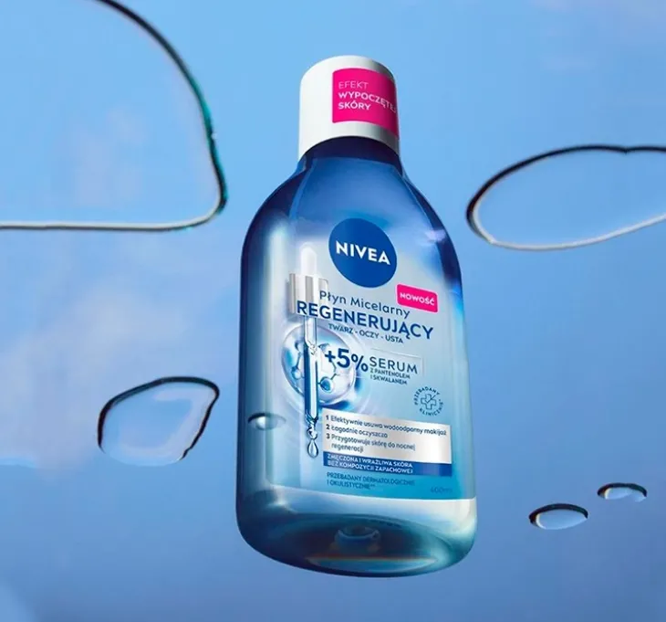 NIVEA dwufazowy regenerujący płyn micelarny do twarzy z 5% serum 400 ml