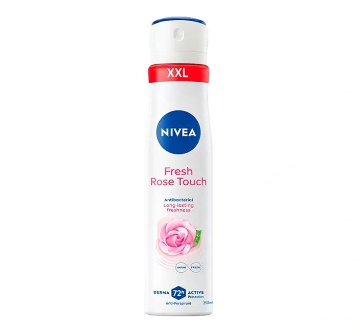 NIVEA Fresh Rose Touch antyperspirant w sprayu dla kobiet z ekstraktem z róży 250 ml