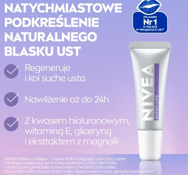 NIVEA Glow Lips balsam do ust 10 ml