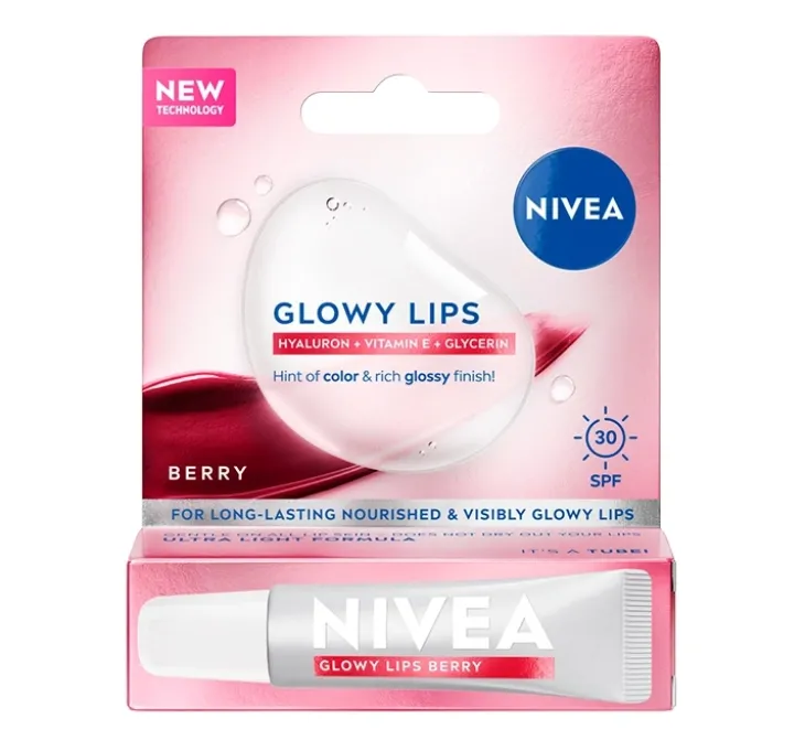 NIVEA Glow Lips balsam do ust SPF30 Berry 10 ml